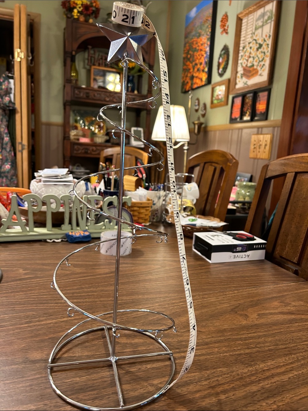 Silver Spiral Christmas Tree Stand.